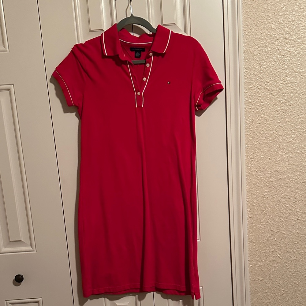 Tommy Hilfiger Vibrant Red Polo Dress
